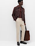 Tailored Fit Flannel Smart Trousers