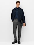 Tailored Fit Flannel Smart Trousers