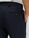 Tailored Fit Pindot Stretch Trousers