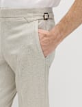 Tailored Fit Herringbone Trousers