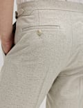 Tailored Fit Herringbone Trousers