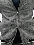 Regular Fit Textured Funnel Neck Suit Jacket