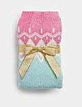 Fair Isle Slipper Socks