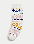 Fair Isle Slipper Socks
