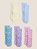 Lot de 5&nbsp;paires de chaussettes en coton à motif coeur