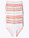 10pk Pure Cotton Spotted Knickers (2-16 Yrs)