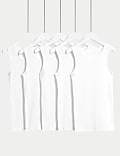 5pk Pure Cotton Vests (2-14 Yrs)