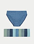 10 Pak Celana Dalam Pria Katun Murni Motif Garis (2-14 Tahun)