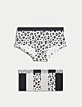 Lot de 7 shorts en coton extensible à motif léopard (du 5 au 16 ans)