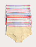 7er-Pack Baumwoll-Shorts mit Stretchanteil und Regenbogen-Motiv (5–16 J.)
