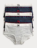 Pack de 7 braguitas culotte de algodón de corazones (5-16 años)