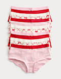 7pk Cotton with Stretch Bow Striped Shorts (5-16 Yrs)