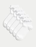 5pk Cotton Blend Frill Socks (6 Small - 7 Large)