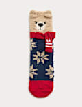 Spencer Bear™ Cosy Slipper Socks in Gift Box