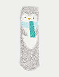 Cosy Christmas Penguin Slipper Socks (6 Small - 7 Large)