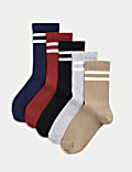 5pk Cotton Rich Sports Socks (6 Small - 7 Large)