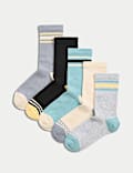 Lot de 5&nbsp;paires de chaussettes sport Calm Surf en coton (du 23&nbsp;au 40,5)