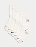 Pack de 5 pares de calcetines de deporte en algodón acanalados (6&nbsp;pequeño-7&nbsp;grande)