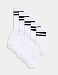 Lot de 5&nbsp;paires de chaussettes sport en coton à rayures (du 23&nbsp;au 40,5)