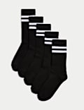 Lot de 5&nbsp;paires de chaussettes sport en coton à rayures 