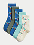 Lot de 5&nbsp;paires de chaussettes en coton à motif dinosaure