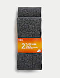 2pk Cotton Rich Thermal Tights (4-14 Yrs)