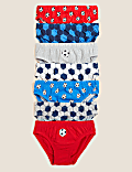 7pk Pure Cotton Football Briefs (2-14 Yrs)