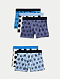 5pk Cotton with Stretch Football Trunks (5-12 Yrs)