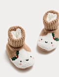 Chaussons montants à motif pudding des fêtes (jusqu’au 3 ans)