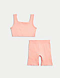 Seamless 2pc Rib Crop Set (6-16 Yrs)