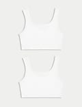 2pk Seamfree Round Neck Rib Crop Tops (6-16 Yrs)