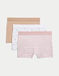 3pk Cotton Rich Floral Boxers (6-16 Yrs)