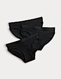 3pk Cotton with Stretch Bikini Knickers (6-16 Yrs)