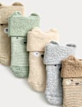 5pk Cotton Rich Faces Socks (7lbs - 2 Yrs)