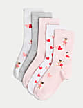 5er-Pack Ballerina-Socken mit hohem Baumwollanteil (22,5–40,5)