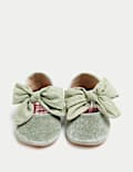 Baby Bow Ballet Pram Shoes (0-18 Mths)