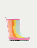 Kids’ Wavy Patterned Wellies (4 Small - 2 Large)