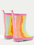 Kids’ Wavy Patterned Wellies (4 Small - 2 Large)