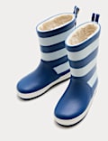 Kids Striped Patterned Wellies (4 Small - 2 Large)