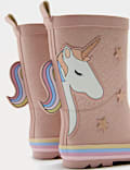 Bottes enfants en caoutchouc à motif licorne (du 20,5 au 34,5)