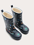 Kids' Space Patterned Wellies (4 Small - 2 Large)