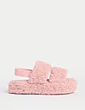 Borg Slider Slippers (13 Small - 6 Large)