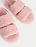 Borg Slider Slippers (13 Small - 6 Large)