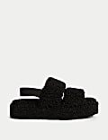 Borg Slider Slippers (13 Small - 6 Large)