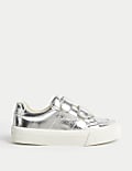 Kids' Metallic Riptape Trainers (4 Small - 2 Large)