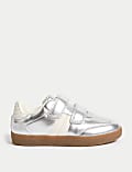 Kids' Metallic Riptape Trainers (4 Small - 2 Large)