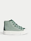 Kids' Canvas Freshfeet™ High Top Trainers (4 Small - 7 Large)
