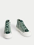 Kids' Canvas Freshfeet™ High Top Trainers (4 Small - 7 Large)