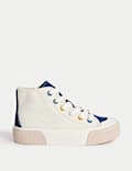 Kids' Canvas Freshfeet™ High Top Trainers (4 Small - 7 Large)