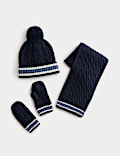 Kids' Cable Hat, Scarf and Mitten Set (1-13 Yrs)